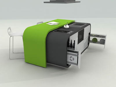 Kitchen Layout on Space Saving Kitchen Concept   Momeld   Modern Living   Modern Design